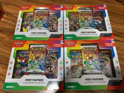 4x Pokemon TCG First Partner Illustration Collection Series 1 Box - Image 1