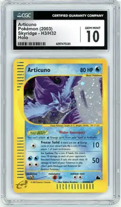 Pokemon Articuno #H3 Skyridge Holo CGC 10 Gem Mint - Image 1
