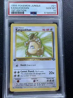 1999 Pokemon Jungle Kangaskhan 1st Edition #21/64 PSA 10 - Image 1