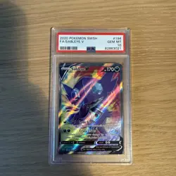 Pokemon Sableye V Sword & Shield Full Art #194 PSA10 Gem Mint - Image 1