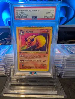 PSA 10 1st Edition Flareon Non-Holo Jungle #19 Pokemon 1999 LOW POP! - Image 1