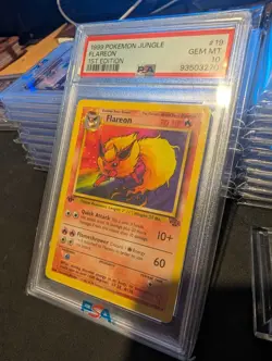 PSA 10 1st Edition Flareon Non-Holo Jungle #19 Pokemon 1999 LOW POP! - Image 4