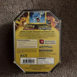 Pokemon TCG Hidden Fates Tin Charizard GX Factory Sealed Spanish Destinos - Image 3