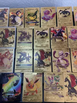 Pikachu Charizard Lot Of 30 Premium Gold Foil Fan Art Collector Pokemon Non TCG - Image 3