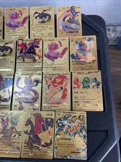 Pikachu Charizard Lot Of 30 Premium Gold Foil Fan Art Collector Pokemon Non TCG - Image 4