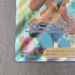 Pokemon TCG Sonia Rebel Clash 192/192 Holo Full Art - Image 5