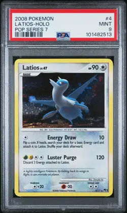 Latios Holo 4 Pop Series 7 Pokemon PSA 9 ****POP 22*** No PSA 10’s - Image 1