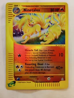 Ninetales 25/147 Aquapolis Reverse Holo Rare Near Mint NM Pokemon - Image 1