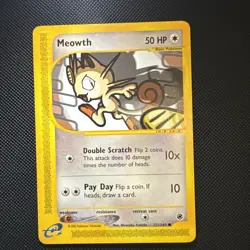 Pokemon TCG Meowth 121/165 Expedition Set Vintage LP+ - Image 1
