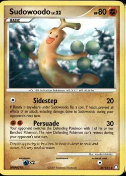 Sudowoodo 35/123 Rare DP Mysterious Treasures Pokemon - Image 1
