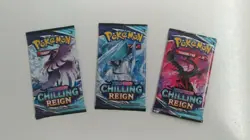 Lot of 3x Booster packs (Factory sealed) Pokemon Sword&Shield Chilling Reign - Image 1