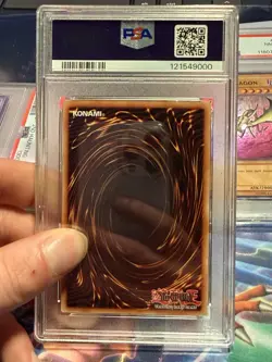 Yu-Gi-Oh! Tri-Horned Dragon LOB-000 Secret Rare Unlimited PSA 9 GRADED MINT slab - Image 3