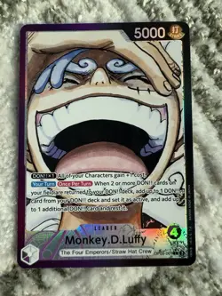One Piece Card Game OP09-061 Monkey.D.Luffy Leader Stamped Foil 5000 Power - Image 1