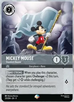 Disney Lorcana Fabled Mickey Mouse Epic Foil 221/204 - Image 1