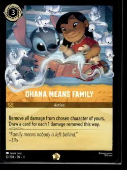 Ohana Means Family 32/204 Winterspell Embossed Disney Lorcana - 32226* - Image 1