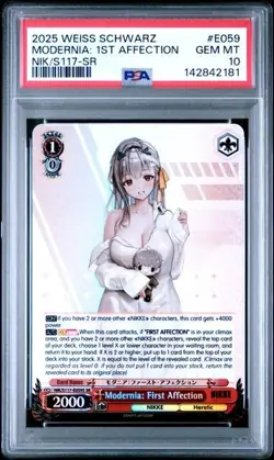 Modernia: 1st Affection SR - Weiss Schwarz NIKKE Goddess Of Victory - PSA 10 - Image 1