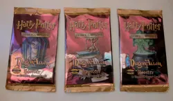 HARRY POTTER TRADING CARD GAME DIAGON ALLEY 3 x SEALED BOOSTER PACKS WOTC 2002 - Image 1