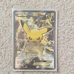 Pikachu EX XY124 Holo Basic Pokemon Trading Card Game Card (English, 2016) - Image 1