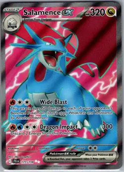 Salamence ex 177/159 SV09: Journey Together - Pokemon Card - NM - Image 1