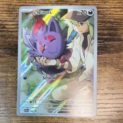 Pokemon N's Zorua 189 SVP Black Star Promo Full Art Holo English Card - Image 1