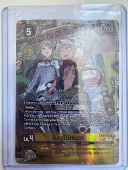 Aegiomon Digimon Time Stranger Card Game BT24-034 SR Super Rare Alternate Art ST - Image 1