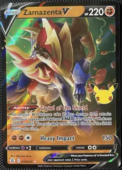 Zamazenta V 018/025 Celebrations Holo - Pokemon Card - Image 1