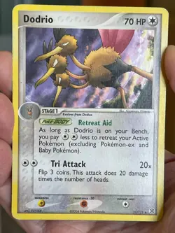 POKEMON DODRIO RARE 21/112 FIRE RED LEAF GREEN MP CARD - Image 1