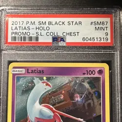 2017 Pokemon Cards Latias #SM87 Black Star Promo Holo PSA 9 EX-MT - Image 2