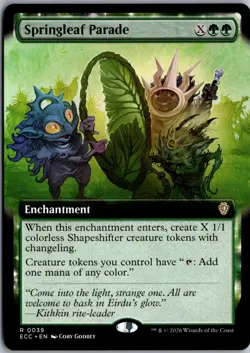 Springleaf Parade (Extended Art) R Commander: Lorwyn Eclipsed 39 NM Magic - Image 1