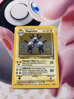 Pokemon TCG Magneton Base Set 2 9/130 Holo Unlimited Holo Rare - Image 1