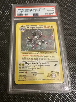 2000 Pokemon Gym Heroes Lt. Surge's Magneton #8 English Holo 8/132 - PSA 8 NM-MT - Image 4