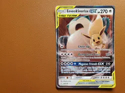 Eevee & Snorlax GX 120/181 Sun and Moon Team Up Tag Team Card NM LP Pokemon TCG - Image 1
