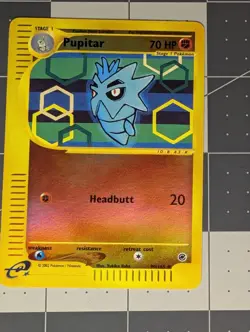 Pupitar 090/165 Expedition Base Set Reverse Holo front/back image pokemon tcg - Image 1