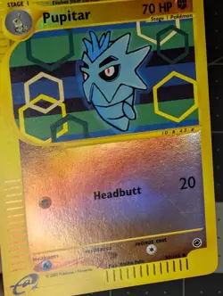 Pupitar 090/165 Expedition Base Set Reverse Holo front/back image pokemon tcg - Image 3