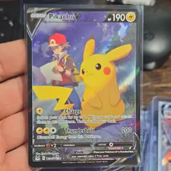 Pokemon TCG Pikachu V TG16/TG30 Lost Origin Ultra Rare Full Art Holo HP190 - Image 1
