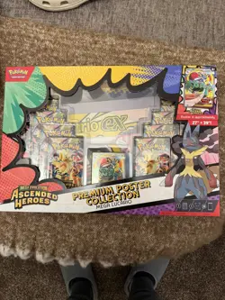 Pokemon Ascended Heroes Premium Poster Collection Mega Lucario & Pin Collection - Image 2
