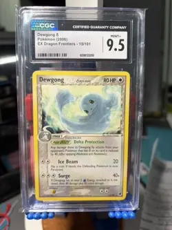 CGC 9.5 GEM MINT DELTA Dewgong 15/101 EX Dragon Frontiers Pokemon - Image 1