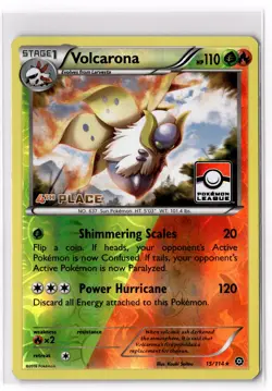 Volcarona - 15/114 (Pokemon League) [4th Place] 015/114 League Reverse Holo MP - Image 1