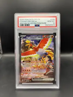 PSA 10 GEM MINT Pokemon TCG Ethan's Ho-Oh EX SIR 230/182 Destined Rivals #230 - Image 1