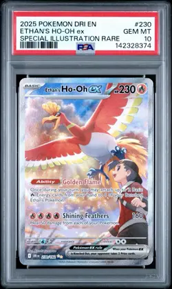 PSA 10 GEM MINT Pokemon TCG Ethan's Ho-Oh EX SIR 230/182 Destined Rivals #230 - Image 3