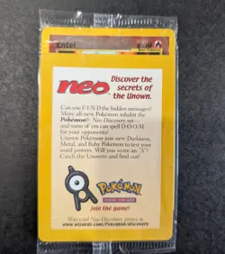 Sealed 2001 Entei Reverse Holo Pokemon Neo Discovery and Electabuzz WOTC Promo - Image 3