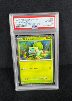Pokemon Bulbasaur SVP Black Star Promo 2023 151 Poster Collection PSA 10 GEM MT - Image 3