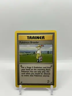 Pokemon Breeder 105/130 Base Set 2 Regular Light Play - Image 1