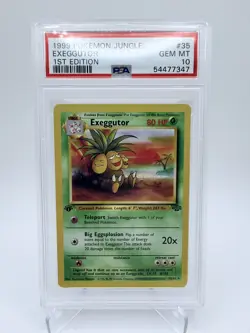 1999 POKEMON JUNGLE 1ST ED #35 EXEGGUTOR PSA 10 - Image 1