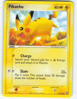 Pikachu - 57/108 Power Keepers - Pokemon TCG - 2007 - Image 1