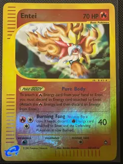 Entei 10/147 Pokemon Aquapolis E-Reader Reverse Holo LP - Image 1