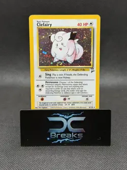 Pokemon TCG Clefairy #6/130 Holo Rare Base Set 2 - Image 1