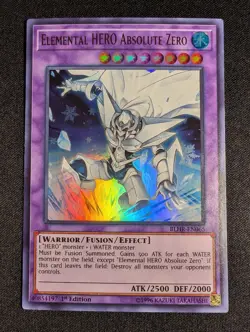 Yugioh - Elemental HERO Absolute Zero BLHR-EN065 1st Edition Ultra Rare NM - Image 1