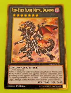 Yu-Gi-Oh Red-Eyes Flare Metal Dragon 1st Edition Gold Rare PGL3-EN078 VLp - Image 1