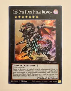 Yugioh! Red-Eyes Flare Metal Dragon - RA01-EN038 - Super Rare - 1st Edition NM - Image 1